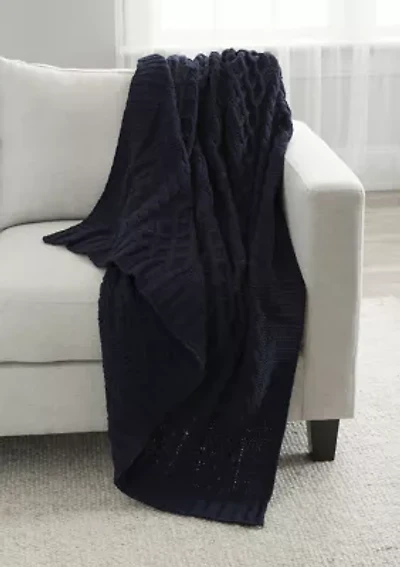 Chunky Cable Knit Throw