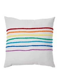 Rainbow Embroidered Pillow