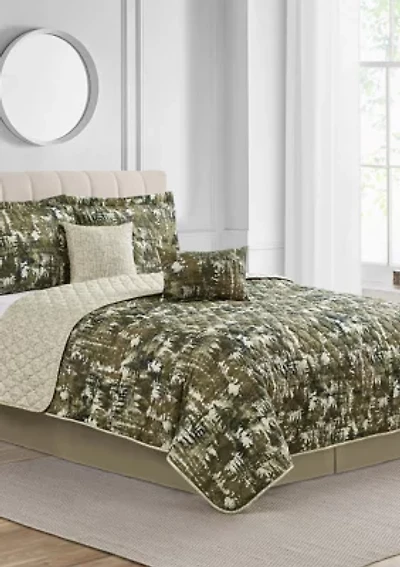 Tree Camo Reversible  Quilt Set