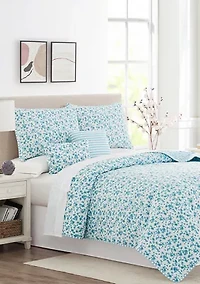 Tobie Floral 6 Piece Quilt Set