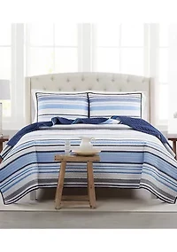 Perry Stripe Yarn Dyed Quilt Set