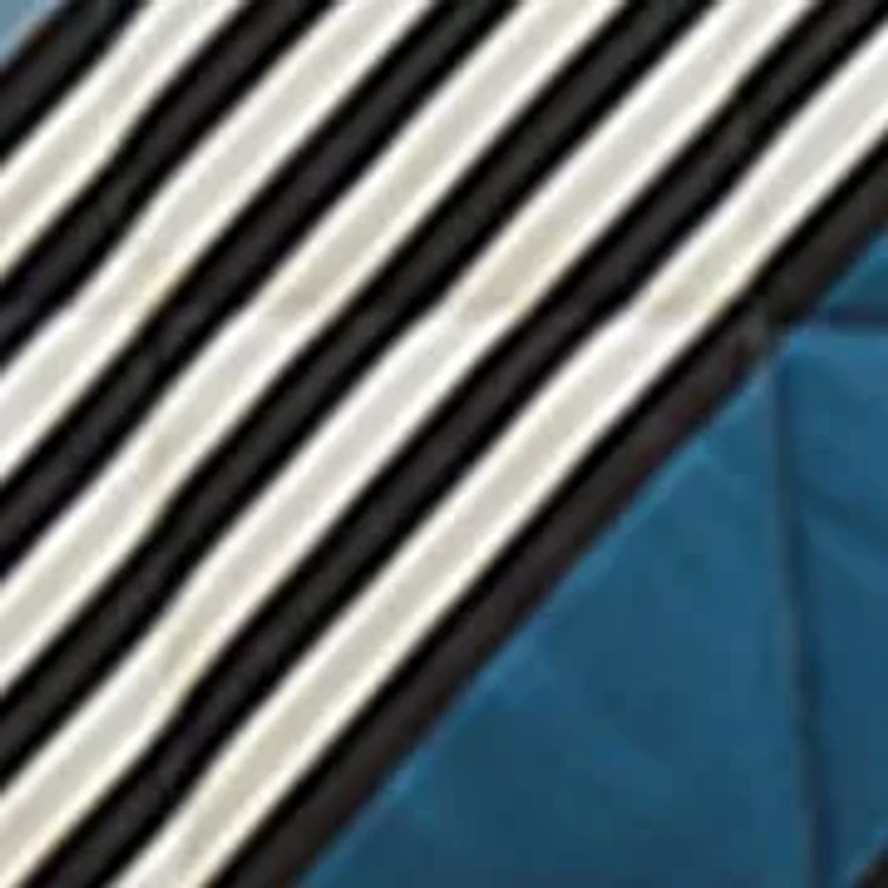 Blue Wide Stripe 6-Piece Quilt Set