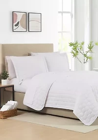 White Tile Pre Washed Quilt Set