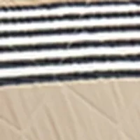 Tan Wide Stripe 6-Piece Quilt Set