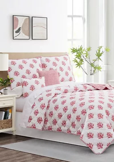 Tree Motif 6-Piece Quilt Set