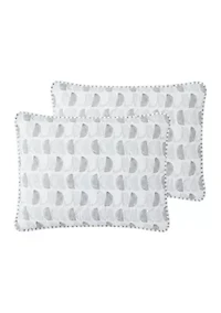 Gray Watercolor Half Circle Quilt Set