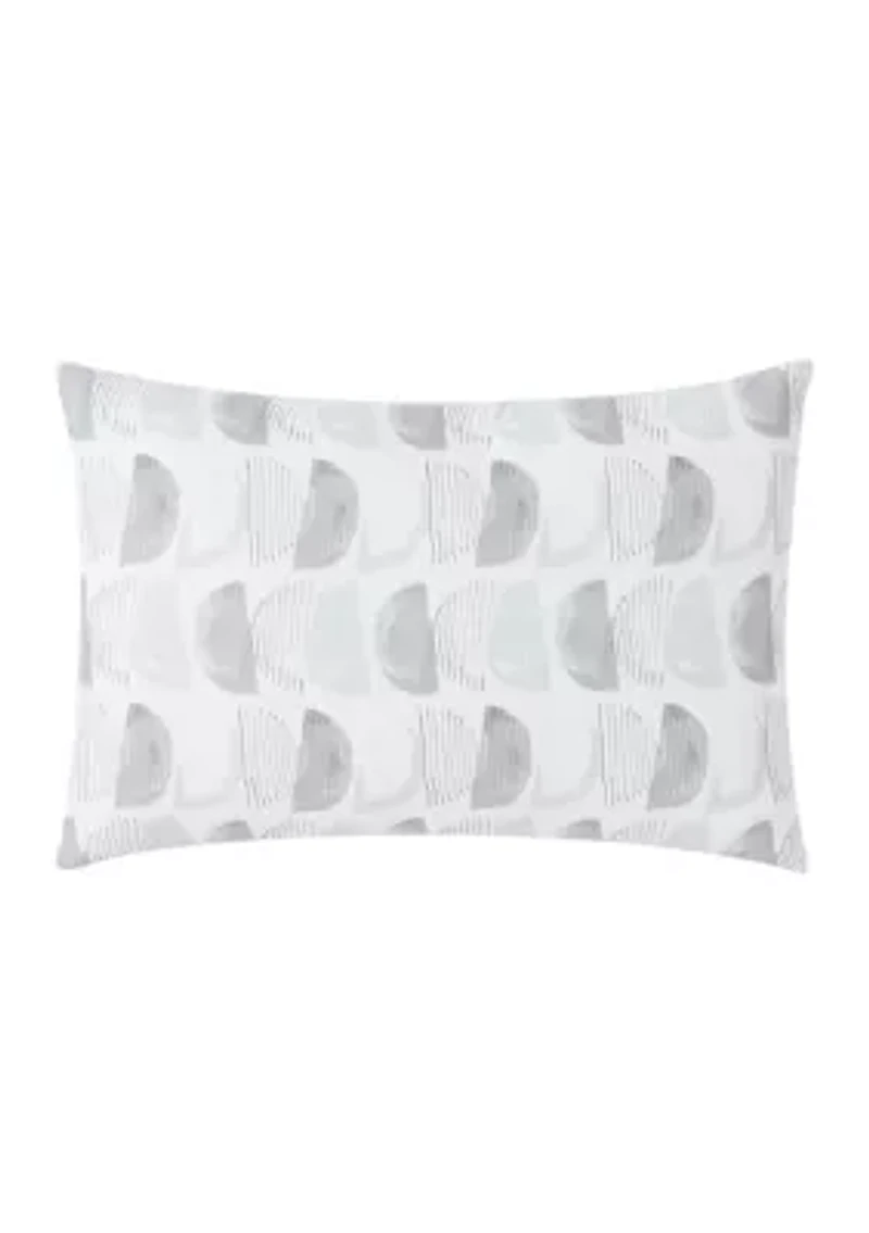 Gray Watercolor Half Circle Quilt Set
