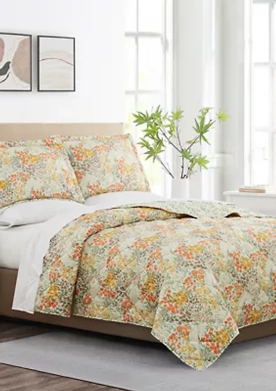 Harvest Floral Print Quilt Set