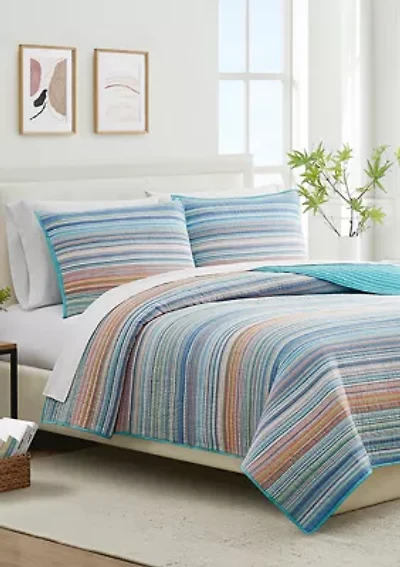 Beach Stripe 3-Piece Quilt Set