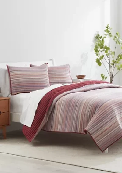 Fall Striped Quilt Set