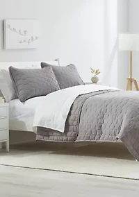 Reversible Microfiber Quilt Set 