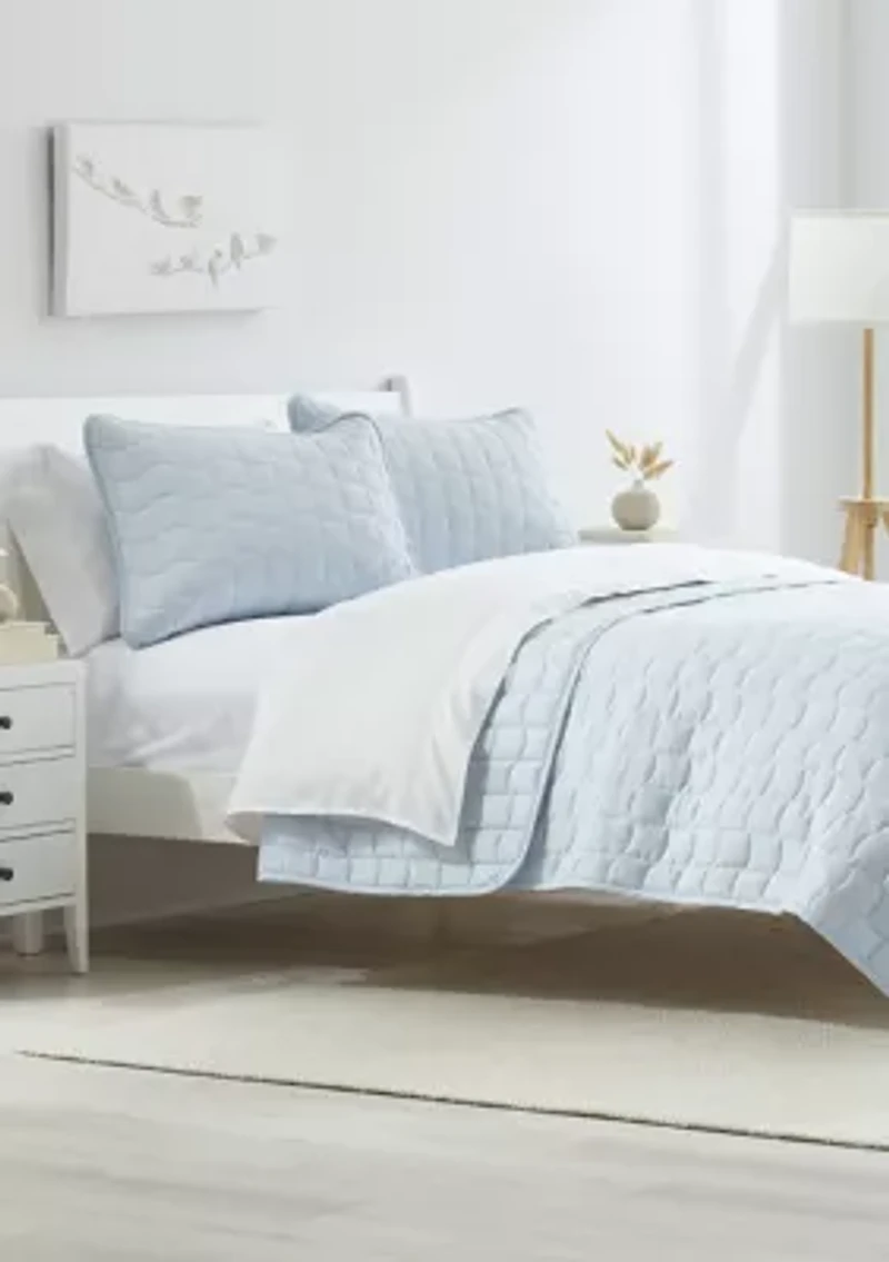 Reversible Microfiber Quilt Set