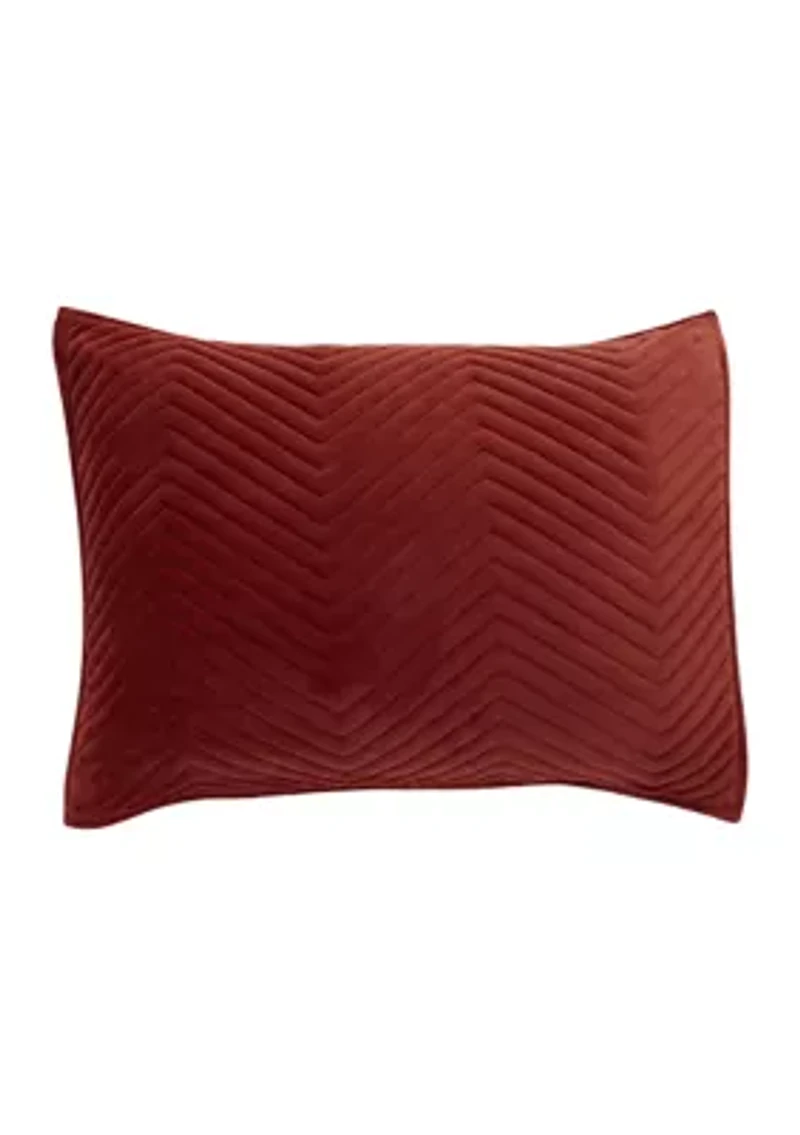 Chevron Velvet Quilt Set