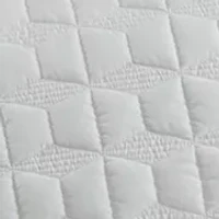 Diamond Block Embroidered Quilt 3-Piece Set
