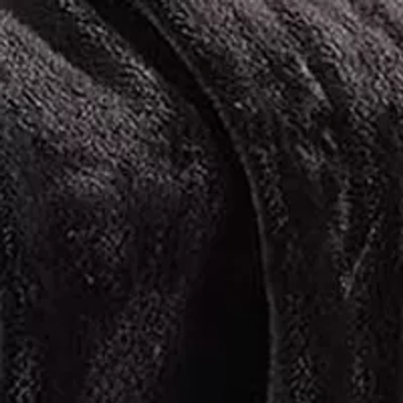 Black Solid Plush Throw Blanket