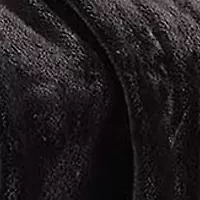 Black Solid Plush Throw Blanket