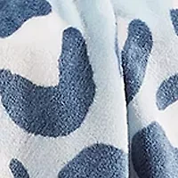 Blue Animal Printed Plush Throw Blanket