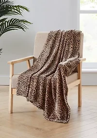 Cheetah Plush Throw Blanket