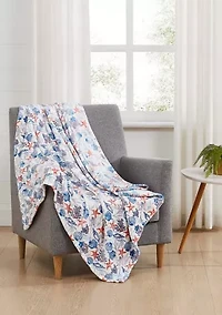 Coastal Printed Plush Throw Blanket