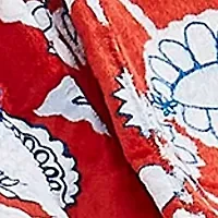 Jacquard Floral Printed Plush Throw Blanket