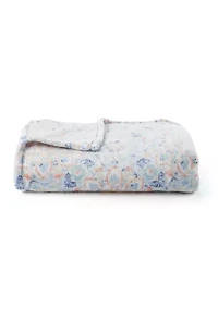 Multi Medallion Printed Plush Throw Blanket