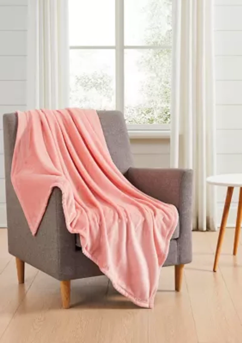 Murrex Shell Solid Plush Throw Blanket