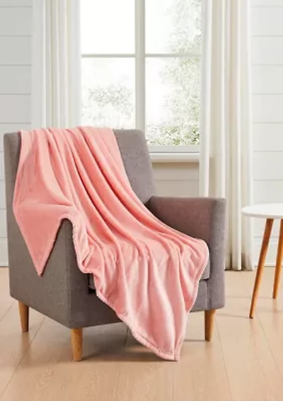 Murrex Shell Solid Plush Throw Blanket