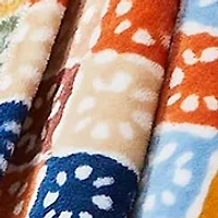 Multicolor Tile Plush Throw Blanket