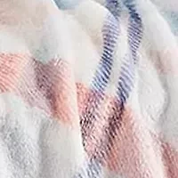 Pink Multi Plaid Printed Plush Throw Blanket