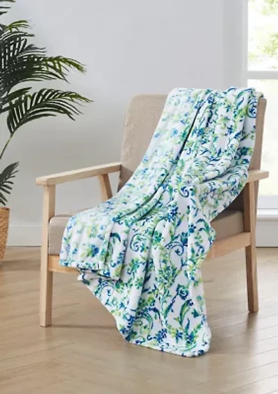 Spring Printed Plush Throw