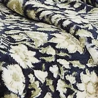 Floral Print Plush Throw Blanket