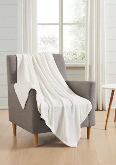 Solid Plush Throw Blanket