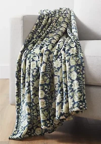 Printed Plush Throw