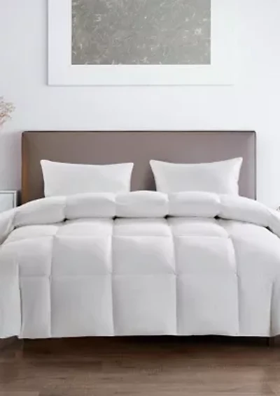 Light Warmth White Goose Feather Down Fiber Comforter