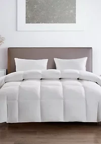 Light Warmth White Goose Feather Down Fiber Comforter