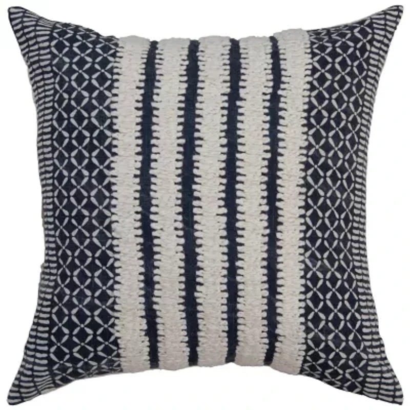Stripe Green/Natural 20" X Poly Filled Pillow