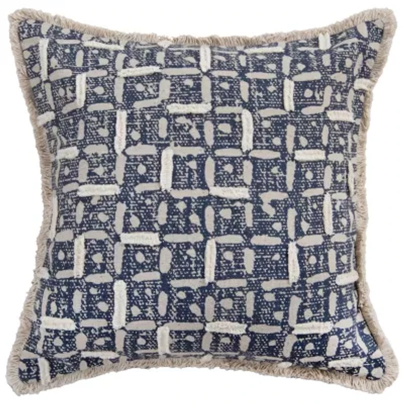 Abstract Green/Natural 20" X Poly Filled Pillow