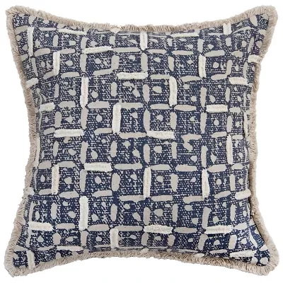 Abstract Green/Natural 20" X Poly Filled Pillow
