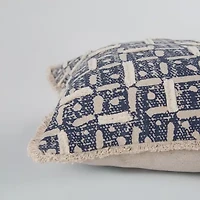 Abstract Green/Natural 20" X Poly Filled Pillow