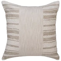 Stripe Natural/Dark Natural 20" X Poly Filled Pillow