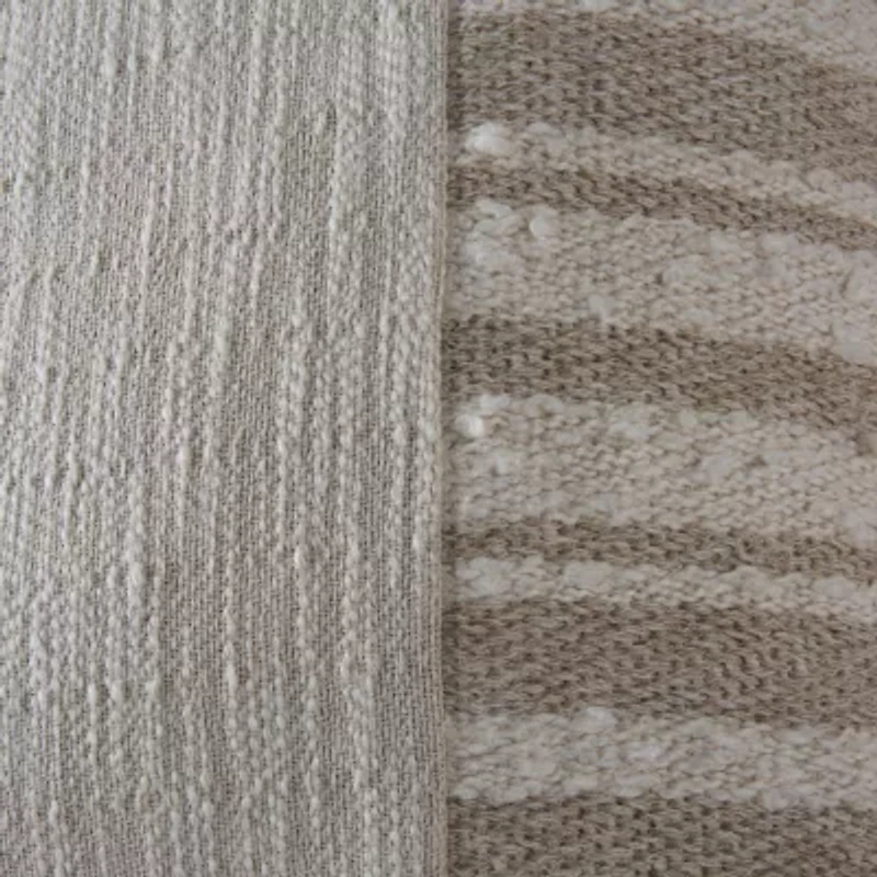 Stripe Natural/Dark Natural 20" X Poly Filled Pillow