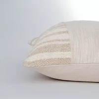 Stripe Natural/Dark Natural 20" X Poly Filled Pillow