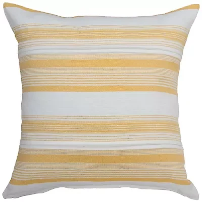 Stripe White/Dark Green 20" X Poly Filled Pillow