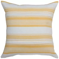 Stripe White/Dark Green 20" X Poly Filled Pillow