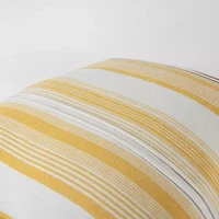Stripe White/Dark Green 20" X Poly Filled Pillow