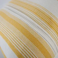 Stripe White/Dark Green 20" X Poly Filled Pillow