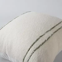 Stripe Ivory/Dark Grey 20" X Poly Filled Pillow