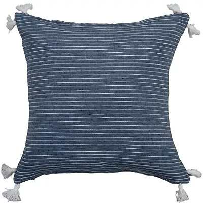Stripe Blue/White 20" X Poly Filled Pillow