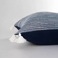 Stripe Blue/White 20" X Poly Filled Pillow