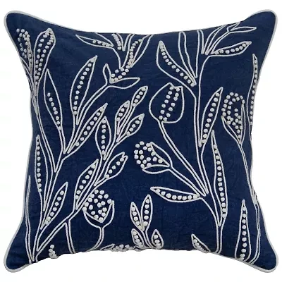 Botanical Green/Natural 20" X Poly Filled Pillow